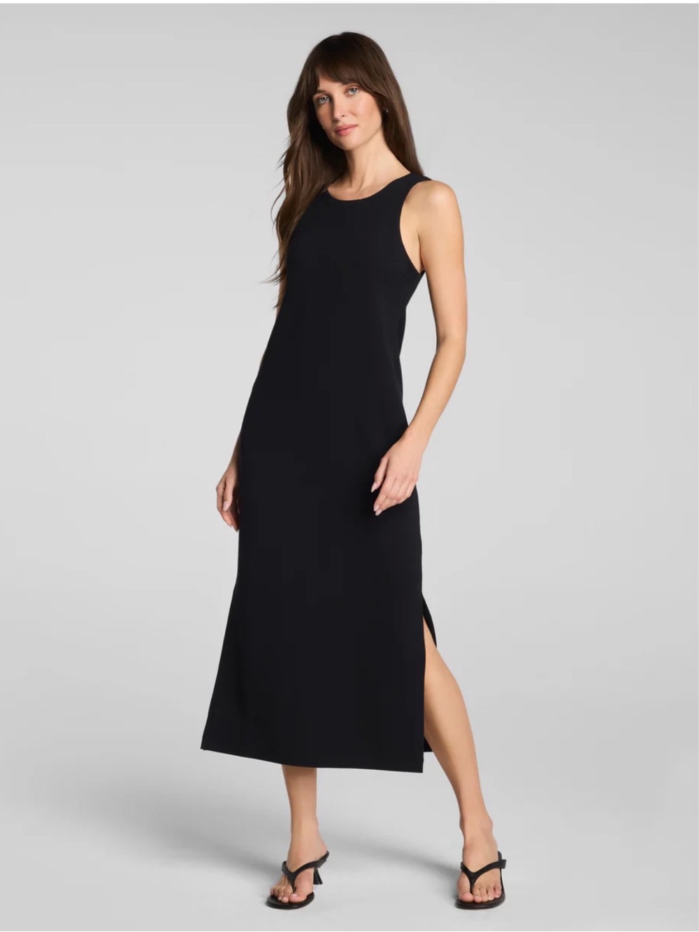 SPANX Air essentials French Rib Tank Dress Very Black Classic Neutral
